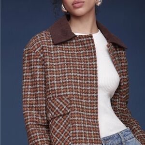 Avec Les Filles houndstooth bomber jacket. Size M